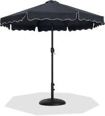 Amalfi - Patio Umbrella - Black Base / Black Pole