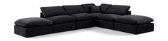 Indulge - Velvet 6 Piece Modular Armless Sectional
