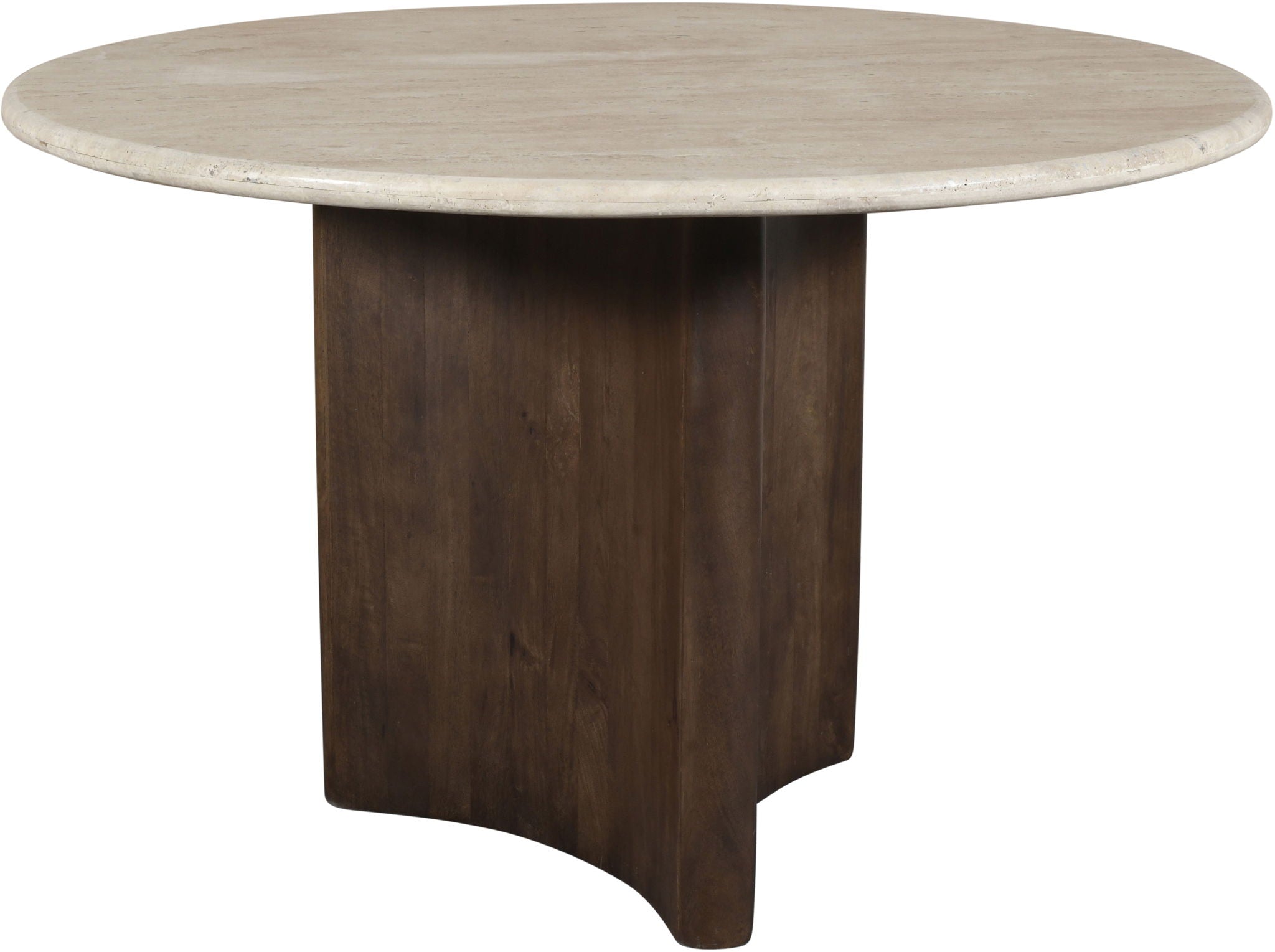Pietra - Travertine And Mango Wood Dining Table