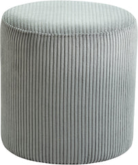 Roy - Round Microsuede Ottoman / Stool