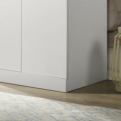 Michael - Double Door Wardrobe Cabinet Armoire With Shelf And Hanging Rod - White