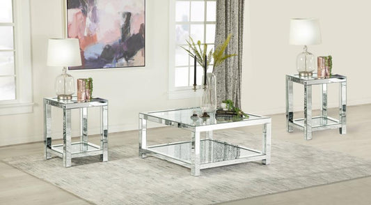Valentina - Mirrored Coffee Table Set