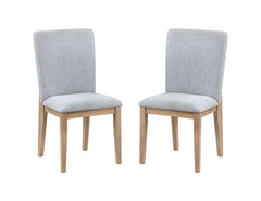 Caspian - Linen And Oak Finish Dining Chair (Set of 2) - Gray