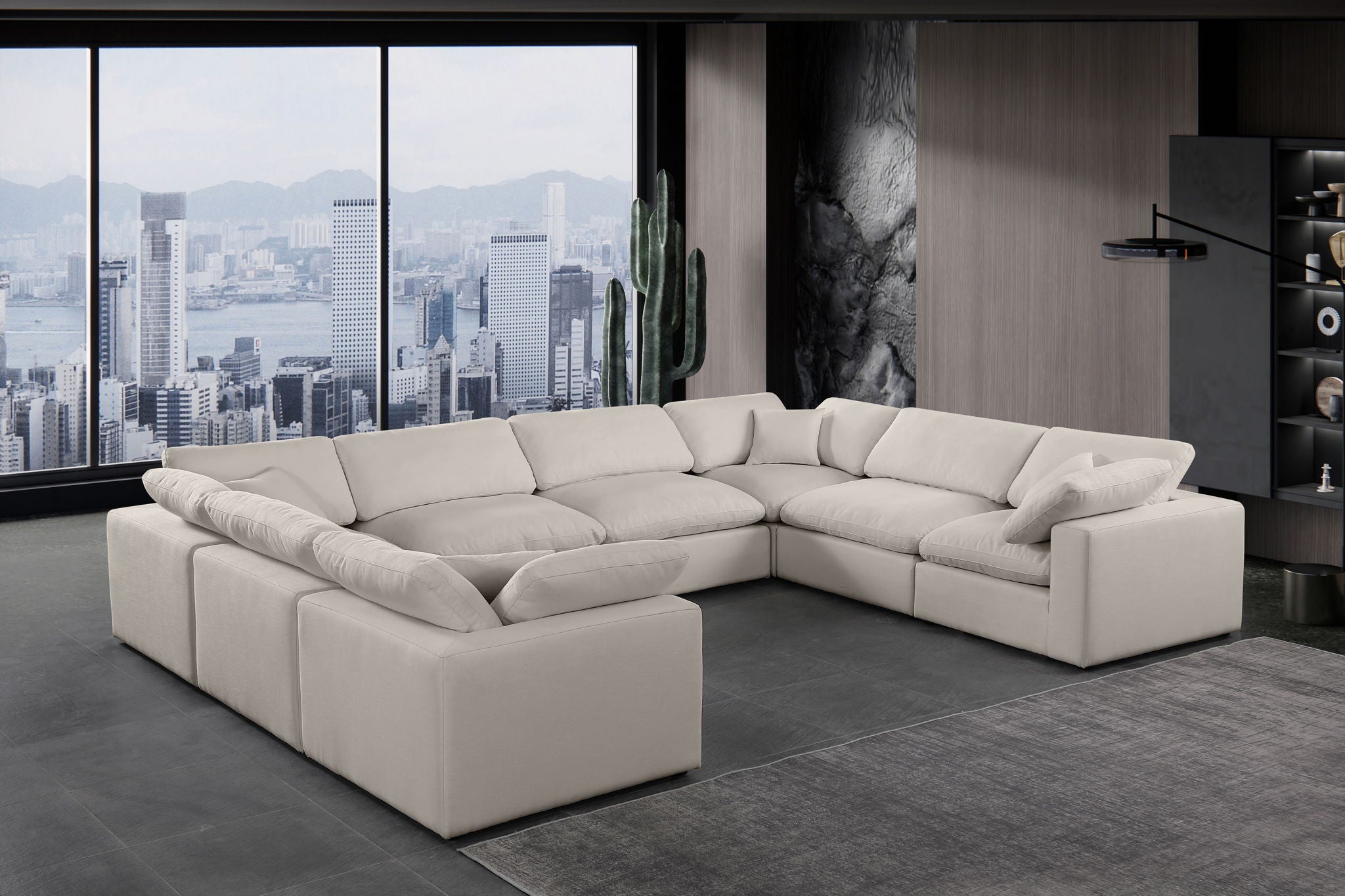 Comfy - 8 Piece Linen Modular Sectional