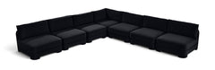 Hammond - Velvet Performance Fabric Upholstered 7 Piece Armless Sectional