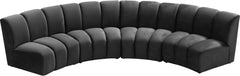 Infinity - 4 Piece Velvet Modular Sectional