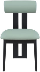 Dario - Faux Leather Dining Chair With Black Frame (Set of 2)