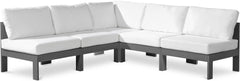 Nizuc - Outdoor Patio 5 Piece Modular Sectional With Gray Frame