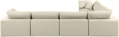 Comfy - 6 Piece Faux Leather Modular Corner Sectional