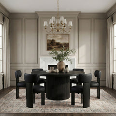 Atelier - Vegan Leather Upholstered Dining Chair (Set of 2) - Black Frame