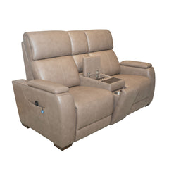 Vibe - Power Reclining Loveseat With Console, Power Headrest, Lumbar, Heat, Massage & Pulse