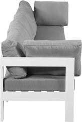 Nizuc - Outdoor Patio 5 Seat Modular Sofa With White Frame