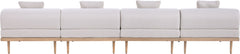 Laguna - 4 Piece 142" Upholstered Outdoor Patio Modular Armless Sofa