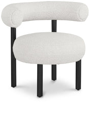 Bordeaux - Boucle Fabric Accent Chair With Black Legs