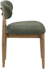 Riccio - Fabric Dining Side Chair (Set of 2) - Walnut Frame