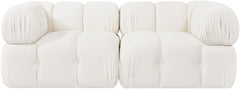 Orin - Velvet Performance Fabric Upholstered 2 Piece Modular Sofa (2 Corner Chairs)