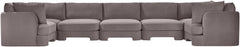 Hammond - Velvet Performance Fabric Upholstered 7 Piece U-Shaped Sectional