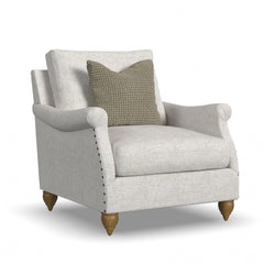 Veda - Fabric Chair With Nailhead Trim