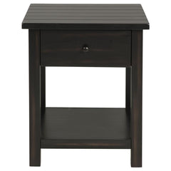 Payne - 1 Drawers Wood End Table with Shelf