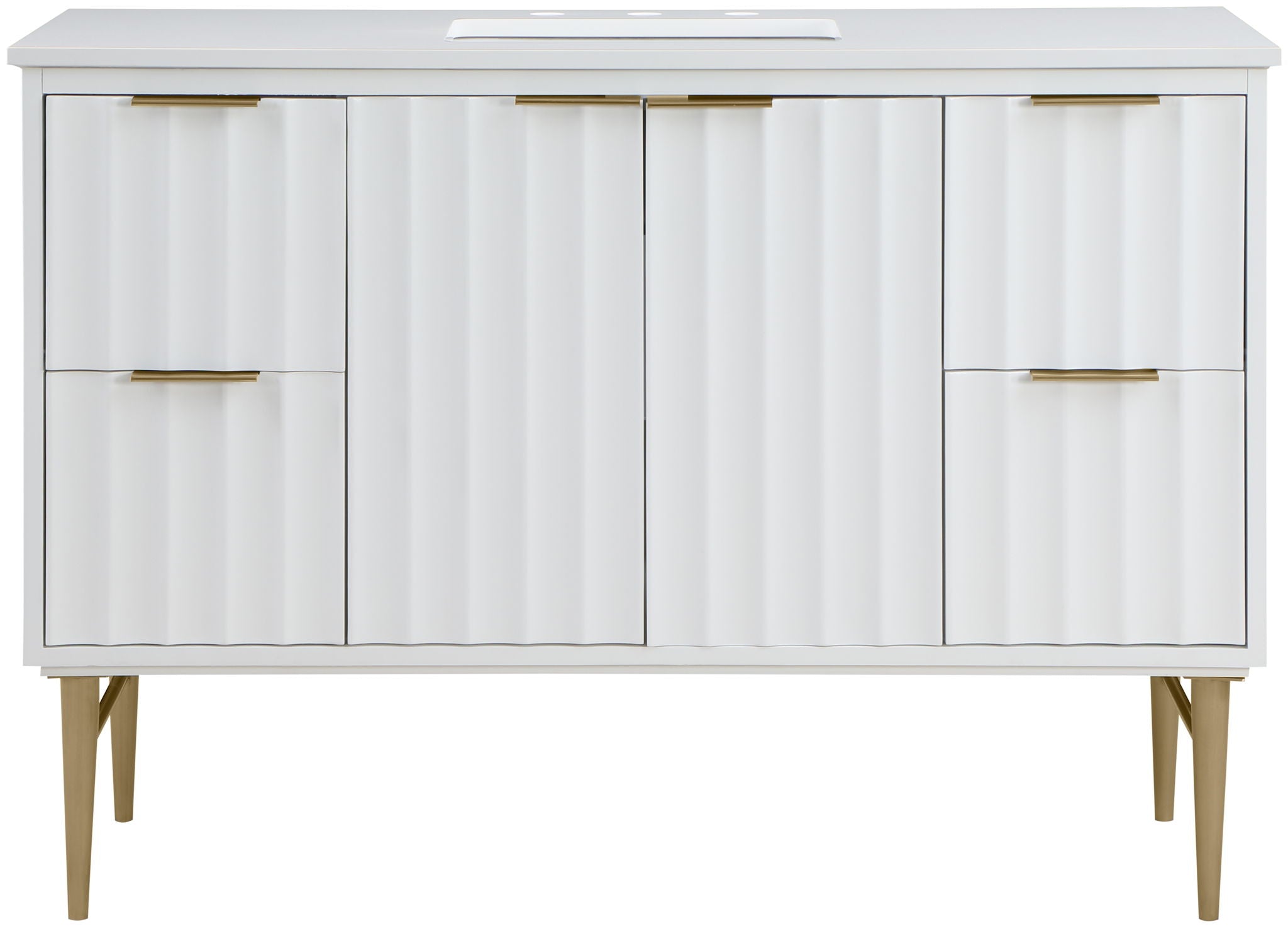 Modernist - Bathroom Vanity With Gold Legs