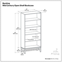 Banting - Mid Century Bookcase, Handcrafted