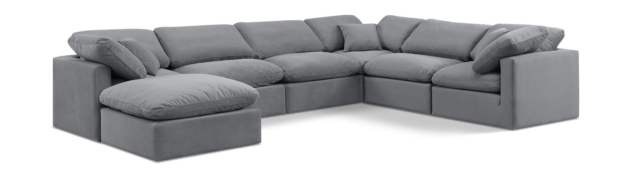 Indulge - Velvet 7 Piece Modular Sectional