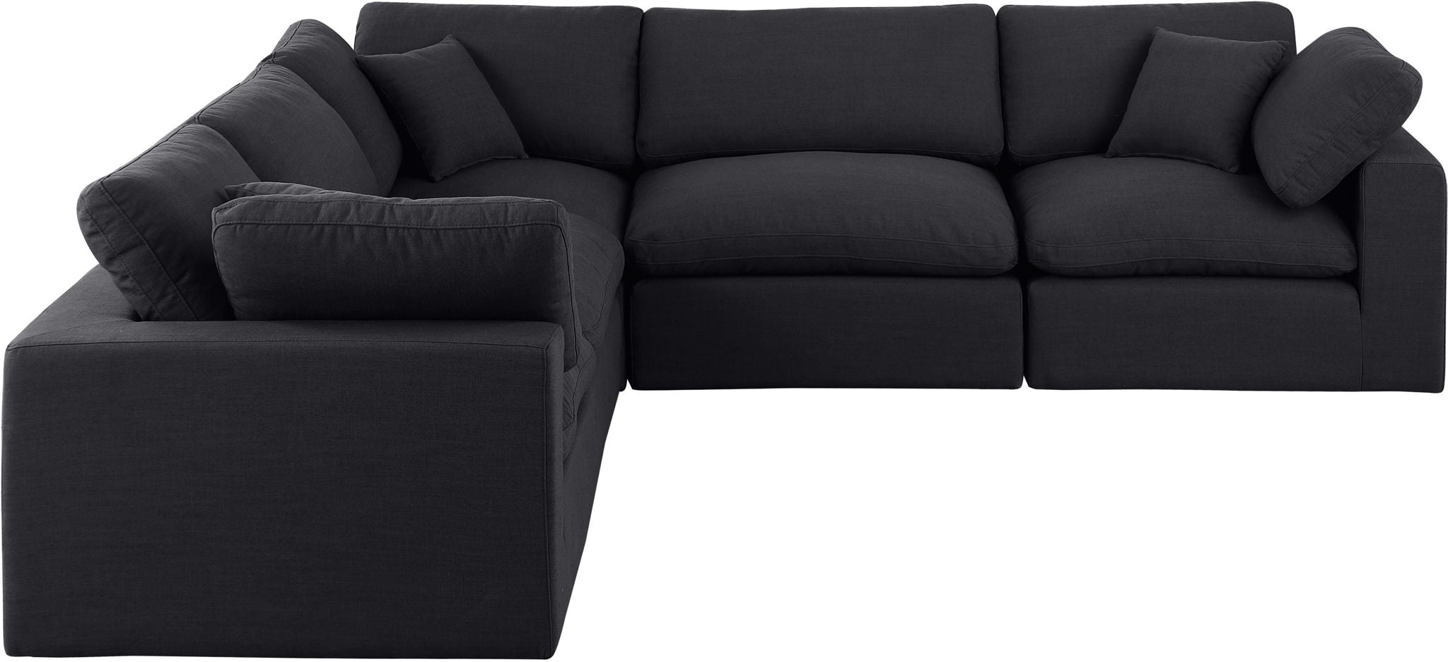 Comfy - 5 Piece Linen Modular Corner Sectional