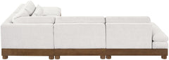 Turin - Chenille Fabric Upholstered Modular Sectional - Cream
