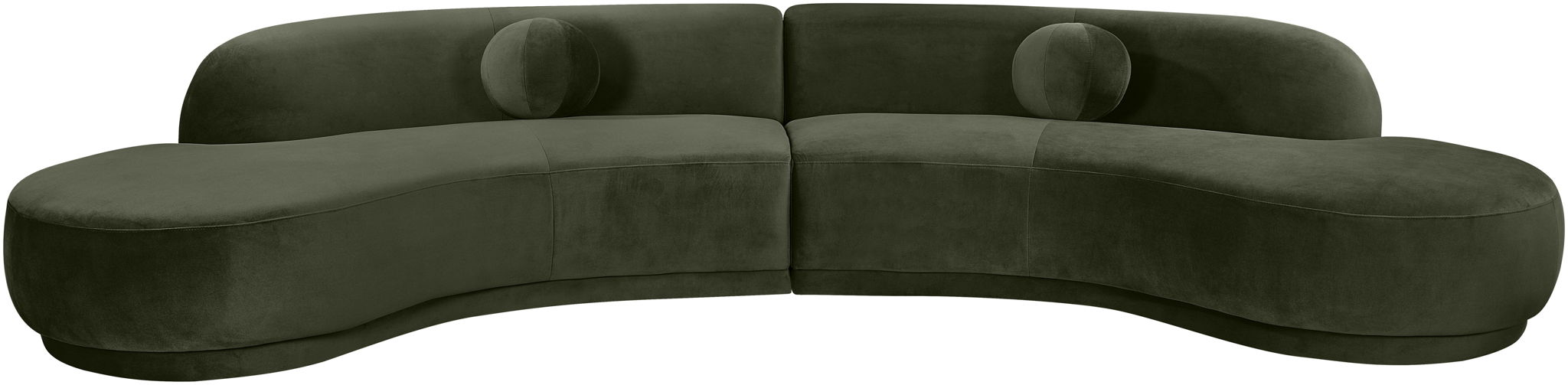 Avra - 146" Velvet Performance Fabric Upholstered Sectional