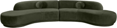 Avra - 146" Velvet Performance Fabric Upholstered Sectional