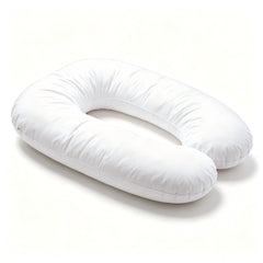 U - Shape Pregnancy Body Pillow For Side Sleeper Support - White
