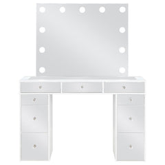 Regina - Makeup Vanity Table Set With Lighting - White