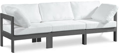 Nizuc - Outdoor Patio 3 Seat Modular Sofa With Gray Frame