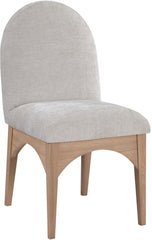 Waldorf - Chenille Dining Side Chair With Natural Legs