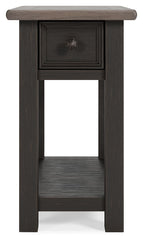 Tyler Creek - Black / Gray - Chair Side End Table