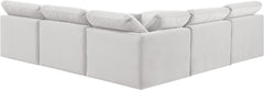 Indulge - Velvet 5 Piece Modular Corner Armless Sectional