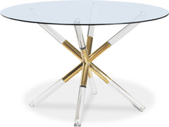 Mercury - Glass Dining Table - Pearl Silver