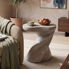 Twisted Sculptural Side Table Indoor / Outdoor