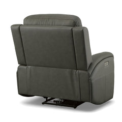 Linden - Power Swivel Gliding Recliner With Power Headrest, Lumbar, Heat & Massage