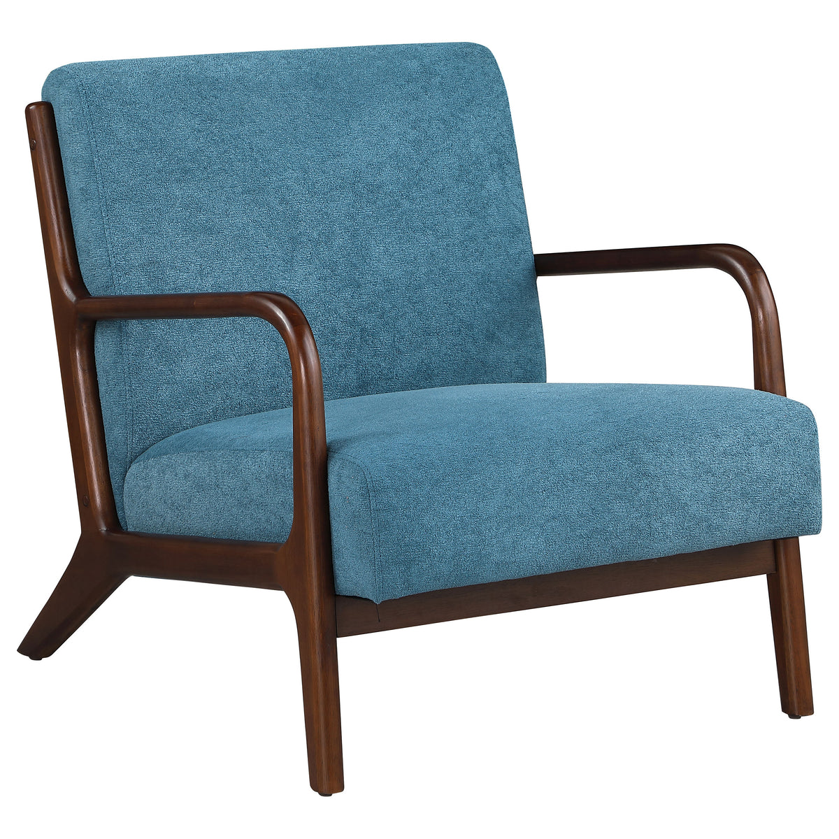 Prime Furniture - Coaster - Foster Upholstered Wood Frame Accent Chair Peacock Blue - 902272