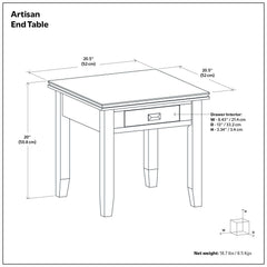 Artisan - End Table - Russet Brown