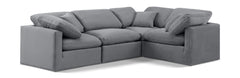 Indulge - Velvet 4 Piece Modular Corner Sectional