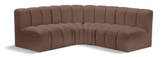 Arc - Faux Leather 4 Piece Corner Modular Sofa