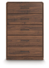 Fortlorn - Walnut Brown - Five Drawer Chest