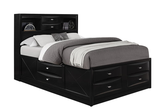 Linda - 5 Piece Full Bedroom Set - Black