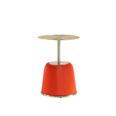 Anderson - Upholstered End Table With Round Top