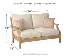 Clare View - Beige - Loveseat w/Cushion