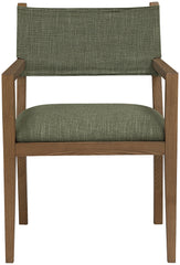 Avon - Linen Textured Performance Fabric Dining Arm Chair