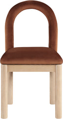 Conrad - Velvet Dining Chair With Natural Legs