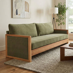 Modern 3 Seater Sofa With Armrests, Living Room Couch